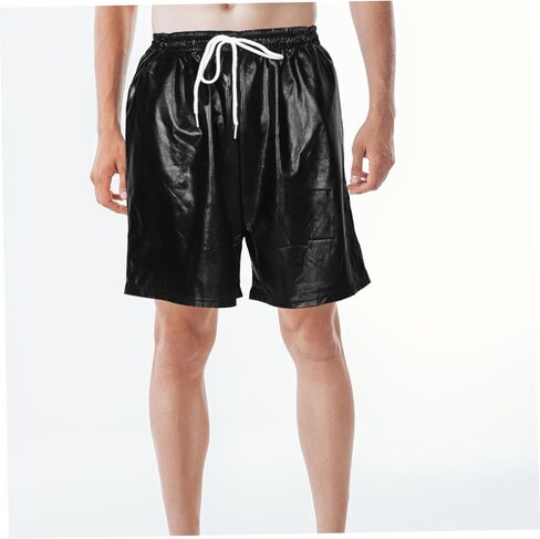 BESPORTBLE Men Metallic Shiny Disco Shorts Rave Pants for Parties Comfortable Design Eye Catching Performance Outfit for Disco Events and Festivals in Saudi Arabia