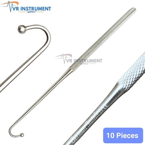 Spay Snook Hook 6.5" Animal Uterus Ovaries Removal Veterinary Surgical Instruments German Stainless CE 10 Pcs in Kuwait
