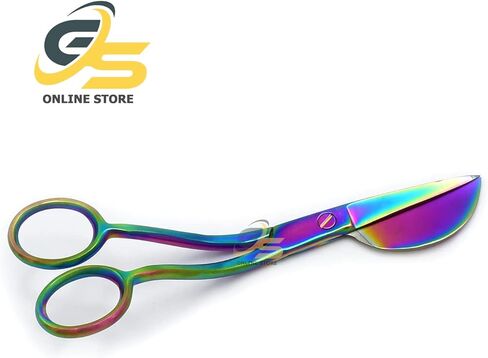 Multi Color 6-Inch Stainless Steel Applique Scissors Offset Handle - Duckbill Blade by G.S Online Store in Saudi Arabia