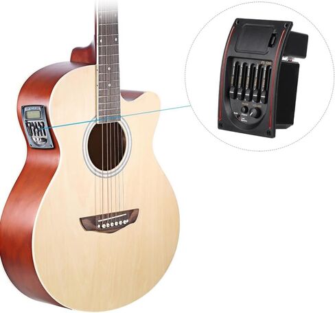 EQ PS-500 5 Band Equalizer Acoustic Guitar Pickup,Guitar Preamp,5 Band Electric Digital Equalizer Pickup with Digital Equalizer, Preamp & LCD Tuner in Kuwait