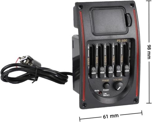 EQ PS-500 5 Band Equalizer Acoustic Guitar Pickup,Guitar Preamp,5 Band Electric Digital Equalizer Pickup with Digital Equalizer, Preamp & LCD Tuner in Kuwait