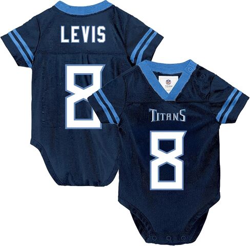 Outerstuff Will Levis Tennessee Titans Navy #8 NFL Newborn Infants Team Color Home Creeper Bodysuit Player Jersey in Saudi Arabia