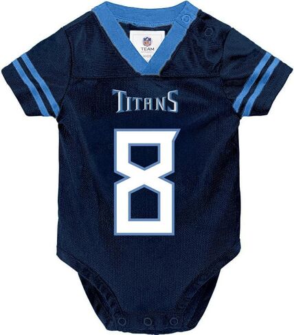 Outerstuff Will Levis Tennessee Titans Navy #8 NFL Newborn Infants Team Color Home Creeper Bodysuit Player Jersey in Saudi Arabia