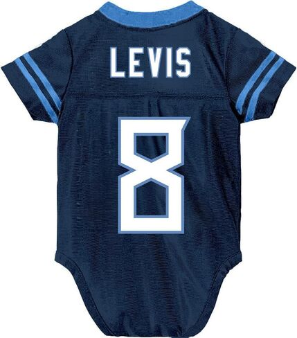 Outerstuff Will Levis Tennessee Titans Navy #8 NFL Newborn Infants Team Color Home Creeper Bodysuit Player Jersey in Saudi Arabia