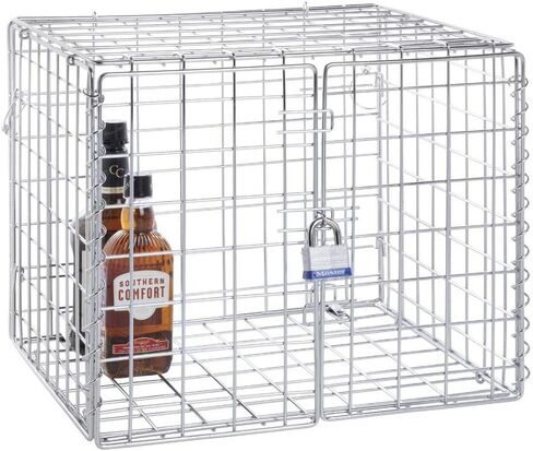 HUBERT Lockable Security Cage Chrome Wire - 18" L x 24" W x 15" H in Saudi Arabia