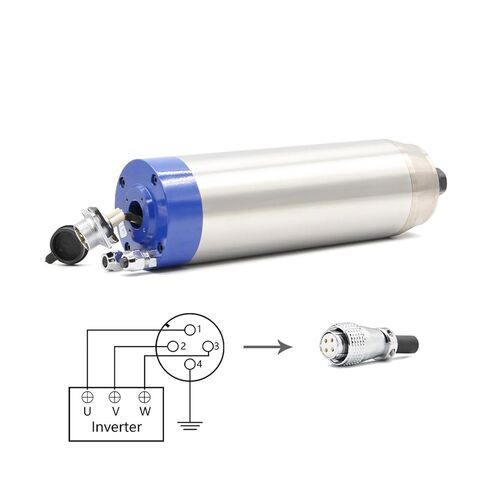 1.5kw ER16 Metal Water-Cooled Spindle Motor 400Hz Pole Number = 2(220v) in Saudi Arabia