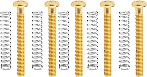 5PCS Guitar Pickup Adjustment Screws with Springs M3×27mm for Import Electric Guitar (Gold) in Saudi Arabia