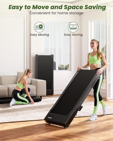 DeerRun Under Desk Walking Pad Treadmill for Home & Office, 6% Manual Incline, 0.6–3.8 MPH Walking Speed, 300 lb Capacity, App & Remote Control in Kuwait