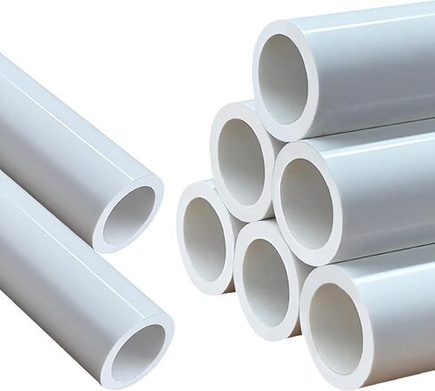 LESSO 3/4 Inch PVC Pipe 7"L, Industrial 3/4" PVC Pipes for Home DIY Greenhouse Garden Farm Workshop Furniture Grade Indoor Outdoor, White SCH40 in Saudi Arabia