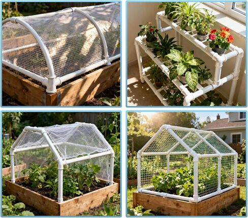 LESSO 3/4 Inch PVC Pipe 7"L, Industrial 3/4" PVC Pipes for Home DIY Greenhouse Garden Farm Workshop Furniture Grade Indoor Outdoor, White SCH40 in Saudi Arabia