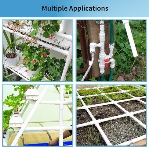 LESSO 3/4 Inch PVC Pipe 7"L, Industrial 3/4" PVC Pipes for Home DIY Greenhouse Garden Farm Workshop Furniture Grade Indoor Outdoor, White SCH40 in Saudi Arabia
