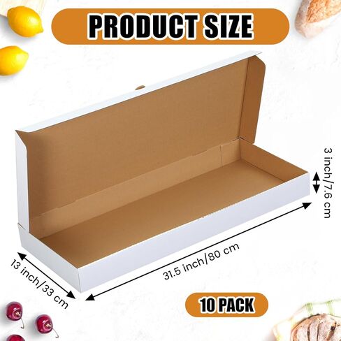 20 Pcs Full Pan Corrugated Catering Box 21" x 13" x 3" Secure Stackable Food Delivery Container, White Bakery Cardboard Food Storage Boxes for Takeout Delivery in Saudi Arabia