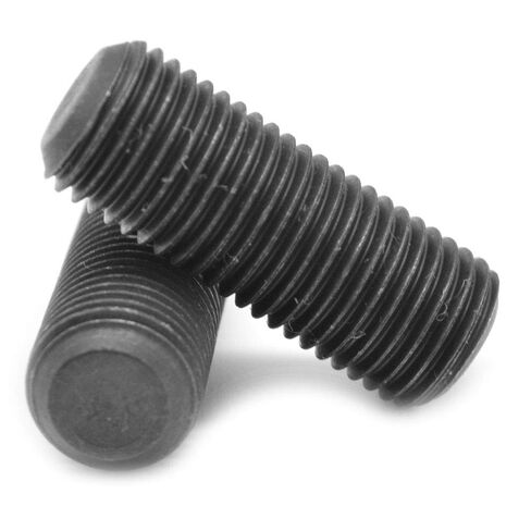 3/8"-24 x 5/8" Fine Thread Socket Set Screw Flat Point Alloy Steel Black Oxide Pk 25 in Saudi Arabia