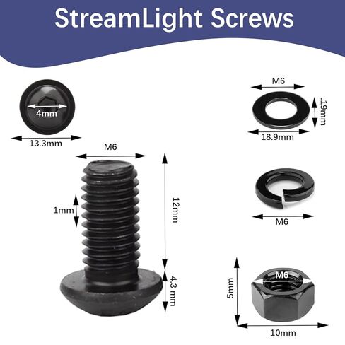 20 PCS M6*12 Cup Head Nuts and Bolts, Hex Head Bolt, Furniture Spare Parts, Crib Bolts Replacement Kit, Fully Threaded, Black Oxide Furniture Screws Connector for Chair Furniture Cots Beds in Saudi Arabia