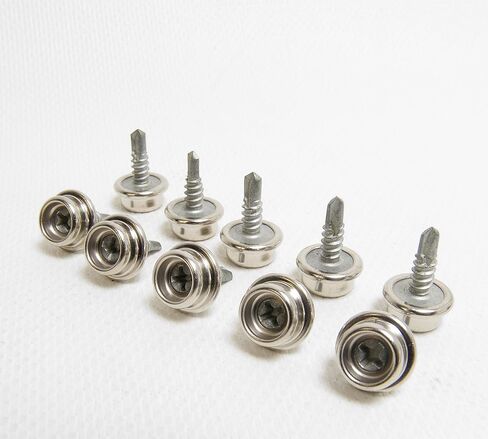Snap Screw Stud 1/2" Hardened Stainless Steel Screw Stud Drill Point - 10 Piece Set in Saudi Arabia