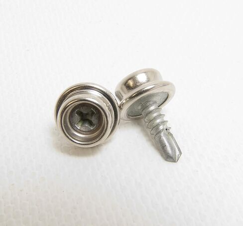 Snap Screw Stud 1/2" Hardened Stainless Steel Screw Stud Drill Point - 10 Piece Set in Saudi Arabia
