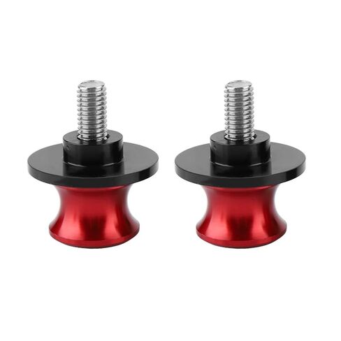 Motorcycle CNC Rear Stand Swing Arm Spool Sliders, Stable and Installation, CNC Machined from Billet Aluminum (Red) in Saudi Arabia