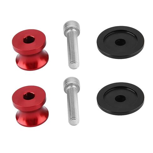 Motorcycle CNC Rear Stand Swing Arm Spool Sliders, Stable and Installation, CNC Machined from Billet Aluminum (Red) in Saudi Arabia