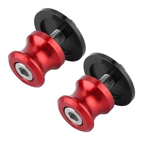 Motorcycle CNC Rear Stand Swing Arm Spool Sliders, Stable and Installation, CNC Machined from Billet Aluminum (Red) in Saudi Arabia