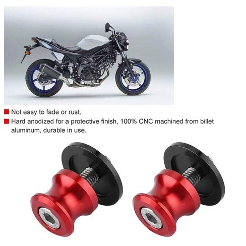 Motorcycle CNC Rear Stand Swing Arm Spool Sliders, Stable and Installation, CNC Machined from Billet Aluminum (Red) in Saudi Arabia