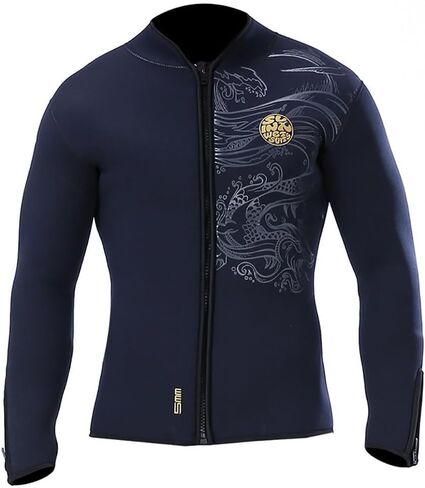 WYYHAA Men Women Diving Suit Jackets, Fleece Lining 5MM Neoprene Wetsuit Winter Warm for Scuba Snorkeling Boating Surfing in Kuwait