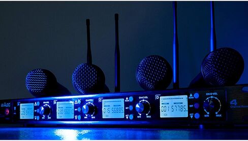 adj American Audio WM-419: Wm-419, 4 Channel Uhf Handheld Wireless Mic,Black in Saudi Arabia