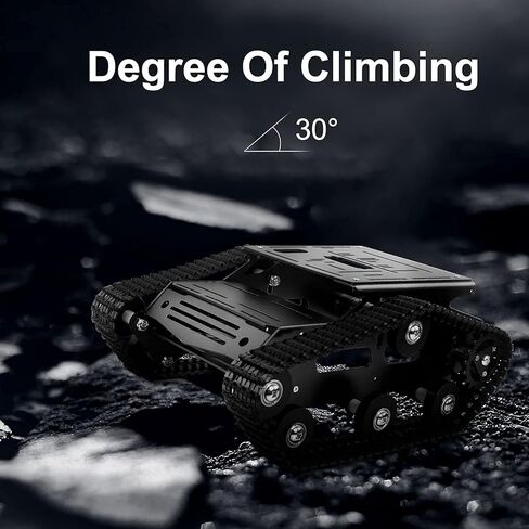 طقم هيكل خزان الروبوت الذكي مع محركات 2WD DC + محرك تشفير 2 قطعة لسيارة ROS Robot car / Arduino / Raspberry Pi DIY RC ألعاب سيارات روبوت مجنزرة ممتصة للصدمات - مجموعة تعليمية in Kuwait