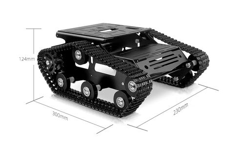 طقم هيكل خزان الروبوت الذكي مع محركات 2WD DC + محرك تشفير 2 قطعة لسيارة ROS Robot car / Arduino / Raspberry Pi DIY RC ألعاب سيارات روبوت مجنزرة ممتصة للصدمات - مجموعة تعليمية in Kuwait