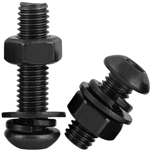 20 PCS M6*12 Cup Head Nuts and Bolts, Hex Head Bolt, Furniture Spare Parts, Crib Bolts Replacement Kit, Fully Threaded, Black Oxide Furniture Screws Connector for Chair Furniture Cots Beds in Saudi Arabia