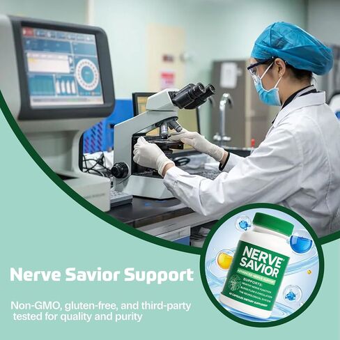Advanced Nerve Support with B Vitamins & Herbal Extracts - 60 Capsules in Saudi Arabia