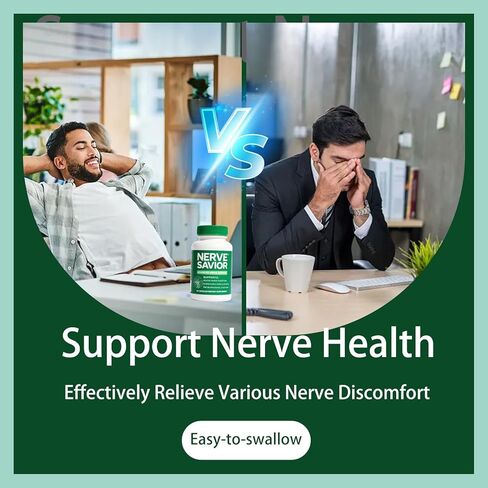Advanced Nerve Support with B Vitamins & Herbal Extracts - 60 Capsules in Saudi Arabia