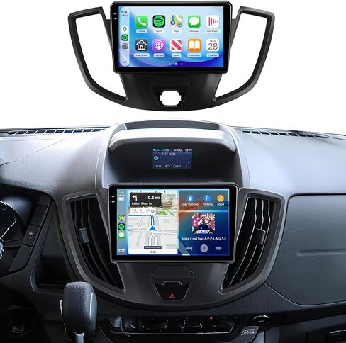 for Ford Transit 2013-2019 Car Stereo with Snapdragon 8 Core Processor 4GB+64GB Android 13 Radio 9 Inch 1280 * 720 IPS Touchscreen Carplay/Android Auto GPS WiFi FM/RDS SWC Camera in Kuwait