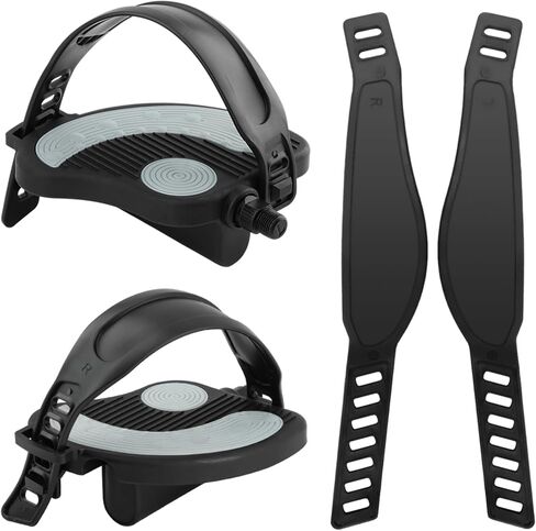 زوج واحد من دواسات الدراجة الرياضية مع أشرطة لدراجة Pelotons، دواسات دراجات ثابتة مقاس 9/16 بوصة للدراجات الهوائية الداخلية، قطع غيار بدواسة ركوب الدراجات الدوارة in Kuwait