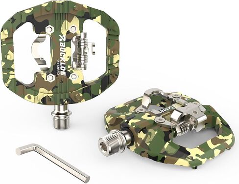 BUCKLOS SPD Bike Pedals Dual Sided Clip in and Flat Platform-Lightweight Nylon Clipless Pedals Fit Shimano Cleats Cycling Shoes-Compatible with Mountain Road Gravel MTB Bike in Saudi Arabia