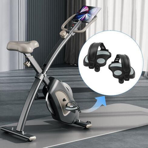 زوج واحد من دواسات الدراجة الرياضية مع أشرطة لدراجة Pelotons، دواسات دراجات ثابتة مقاس 9/16 بوصة للدراجات الهوائية الداخلية، قطع غيار بدواسة ركوب الدراجات الدوارة in Kuwait