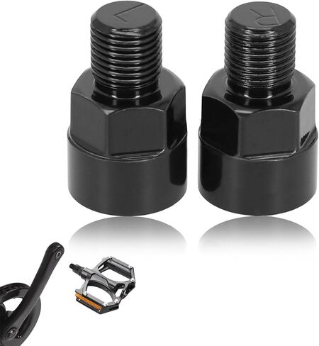 Bike Pedal Adapter, Pedal Adapter 9/16" To 1/2", 1/2" and 9/16" Adapters, Aluminum Alloy Bicycle Pedal Adapter Fits 9/16 Inch(14mm) Pedals, Fits 1/2 Inch(12mm) Cranks in Saudi Arabia