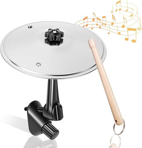 فتحة تهوية الصنج للسيارة، مجموعة صنج طبل صغيرة مع عصا طبل صغيرة، هدية مضحكة لتخفيف التوتر للسائقين ورحلات الطريق ومحبي الموسيقى، ملحق سيارة متوافق مع معظم المركبات، فضي in Kuwait