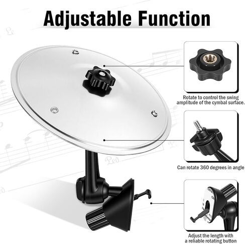 فتحة تهوية الصنج للسيارة، مجموعة صنج طبل صغيرة مع عصا طبل صغيرة، هدية مضحكة لتخفيف التوتر للسائقين ورحلات الطريق ومحبي الموسيقى، ملحق سيارة متوافق مع معظم المركبات، فضي in Kuwait