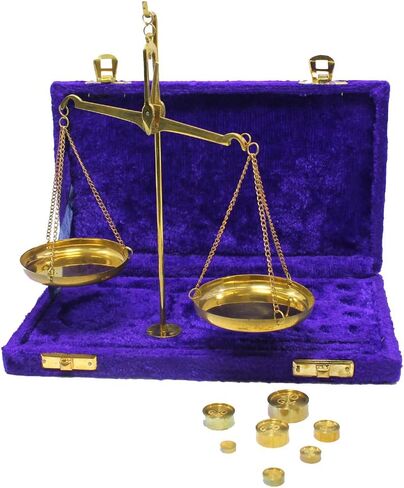 ميزان صيدلي 50 جرام مع صندوق مخملي - قطعة ديكور in Kuwait