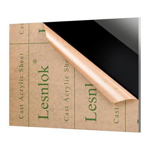 Lesnlok 12x12 Black Acrylic Sheet 1/8 inch Thick 3mm Black Plexiglass Sheet for Home Decor Handcraft Painting Photography (4, 12x12) in Saudi Arabia