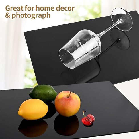 Lesnlok 12x12 Black Acrylic Sheet 1/8 inch Thick 3mm Black Plexiglass Sheet for Home Decor Handcraft Painting Photography (4, 12x12) in Saudi Arabia