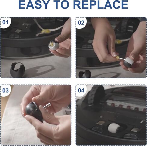 عجلة دوارة بديلة لمكنسة كهربائية روبوتية عجلة أمامية مناسبة لـ eufy RoboVac 11S, 30, 30C, 35C, 12, 15C, 15T, 11S/15C/30C Max in Kuwait