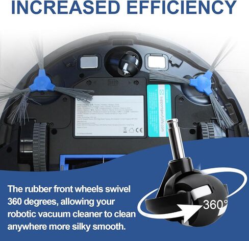 عجلة دوارة بديلة لمكنسة كهربائية روبوتية عجلة أمامية مناسبة لـ eufy RoboVac 11S, 30, 30C, 35C, 12, 15C, 15T, 11S/15C/30C Max in Kuwait