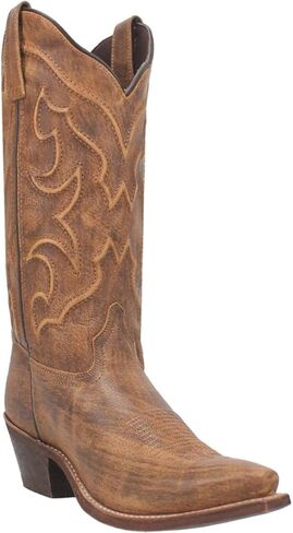 Laredo Womens Reva Snip Toe Casual Boots Mid Calf Low Heel 1-2" - Brown in Kuwait