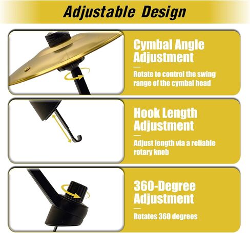 صنج السيارة للوحة القيادة وفتحة الهواء - صنج معدني مصقول صغير لمتعة الطبل - هدية للسائقين والطبولين (ذهبي) in Kuwait