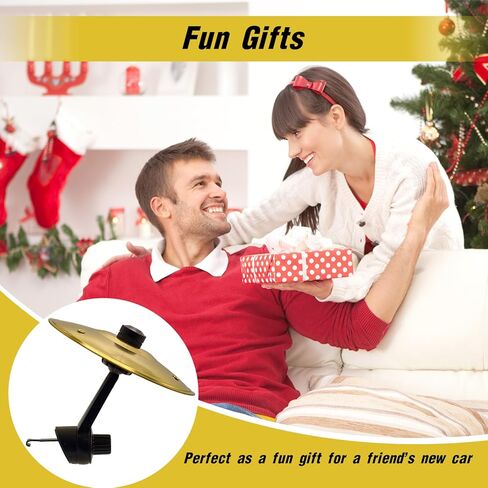 صنج السيارة للوحة القيادة وفتحة الهواء - صنج معدني مصقول صغير لمتعة الطبل - هدية للسائقين والطبولين (ذهبي) in Kuwait