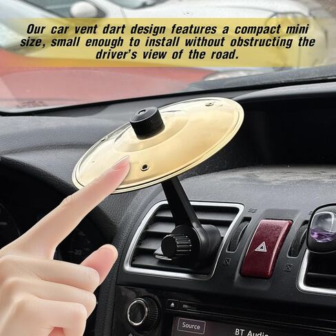 صنج السيارة للوحة القيادة وفتحة الهواء - صنج معدني مصقول صغير لمتعة الطبل - هدية للسائقين والطبولين (ذهبي) in Kuwait