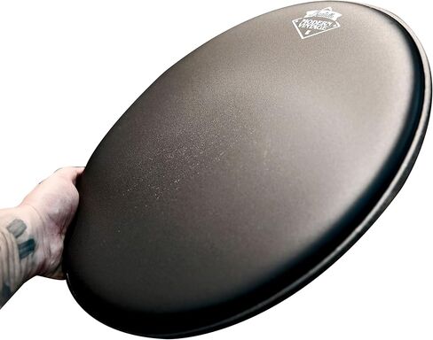 رأس طبلة مصقول بالرمل مقاس 14 بوصة - أسود غير لامع محكم 10.8 مل رأس مستجيب للخدمة الشاقة لفرقة المسيرة وتسجيل الاستوديو والأداء الحي in Kuwait
