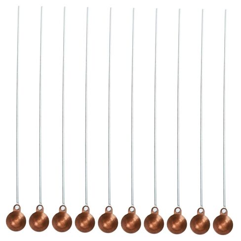 10pcs Copper-Head Combustion Spoons High Temperature Resistant Chemical Experiment Tools with Moderate Handle for Safe Laboratory and Scientific Research Use in Saudi Arabia