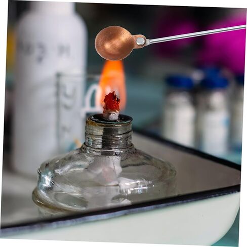 10pcs Copper-Head Combustion Spoons High Temperature Resistant Chemical Experiment Tools with Moderate Handle for Safe Laboratory and Scientific Research Use in Saudi Arabia